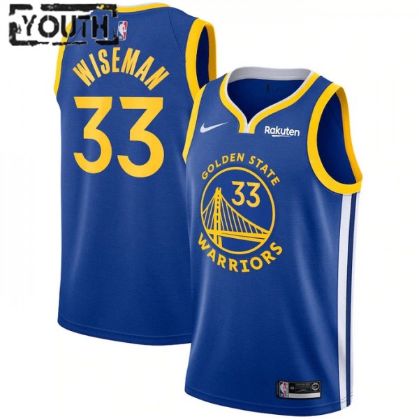 Golden State Warriors Trikot James Wiseman 33 Nike 2022-23 Icon Edition Royal Swingman - Kinder